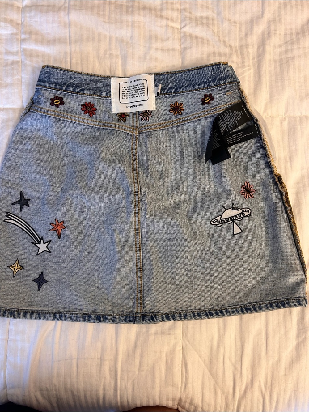 Coach Observed by Us Denim Embroidered skirt - Picture 4 of 6
